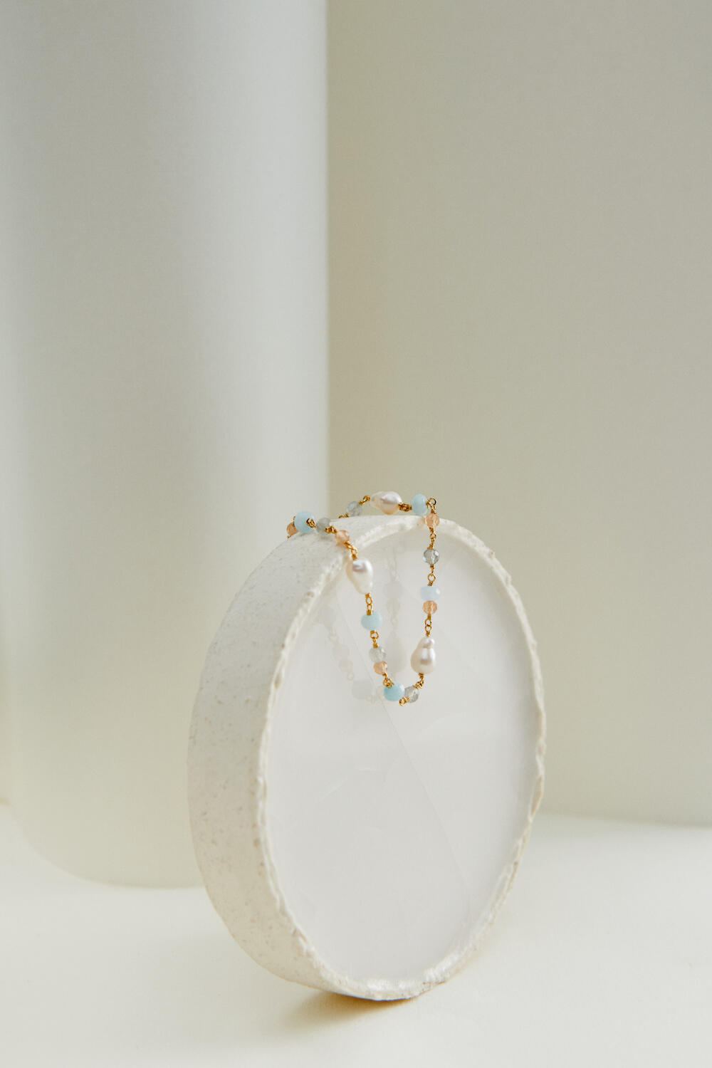 Mellow Blue armbånd - forgyldt